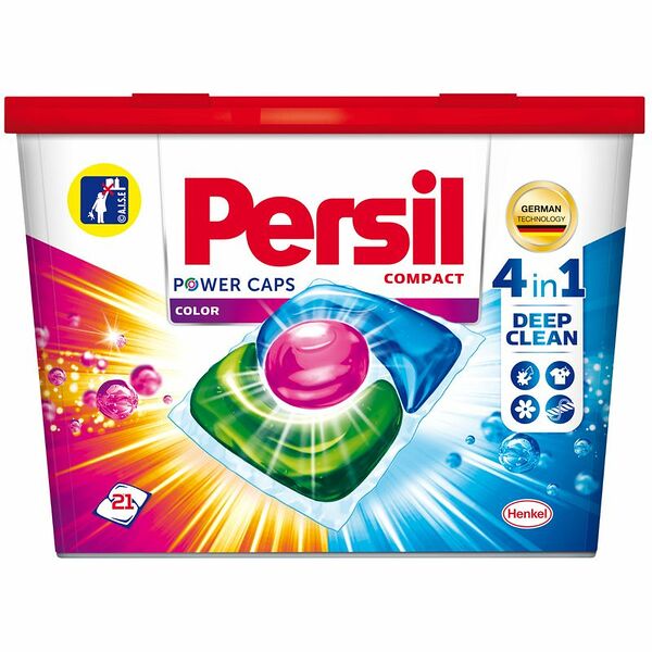 Капсулы для стирки Persil Power Caps Color 4in1 концентрированные, 21шт