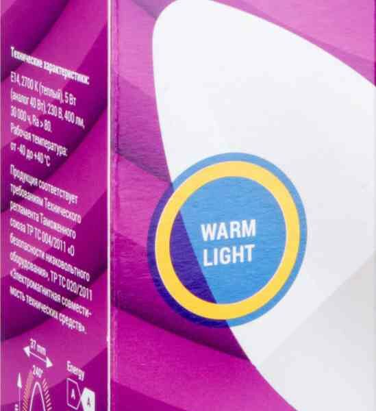 Лампа светодиодная REV E14 2700К теплый свет, свеча, 5 Вт