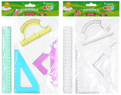 

Набор линеек Лента Kids 4 шт цвет в ассортименте