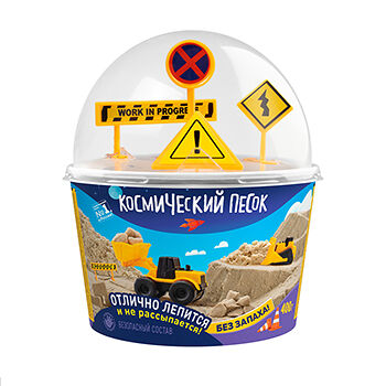 Игрушка Космический песок кинетический песок в наборе со знаками 3+, Россия