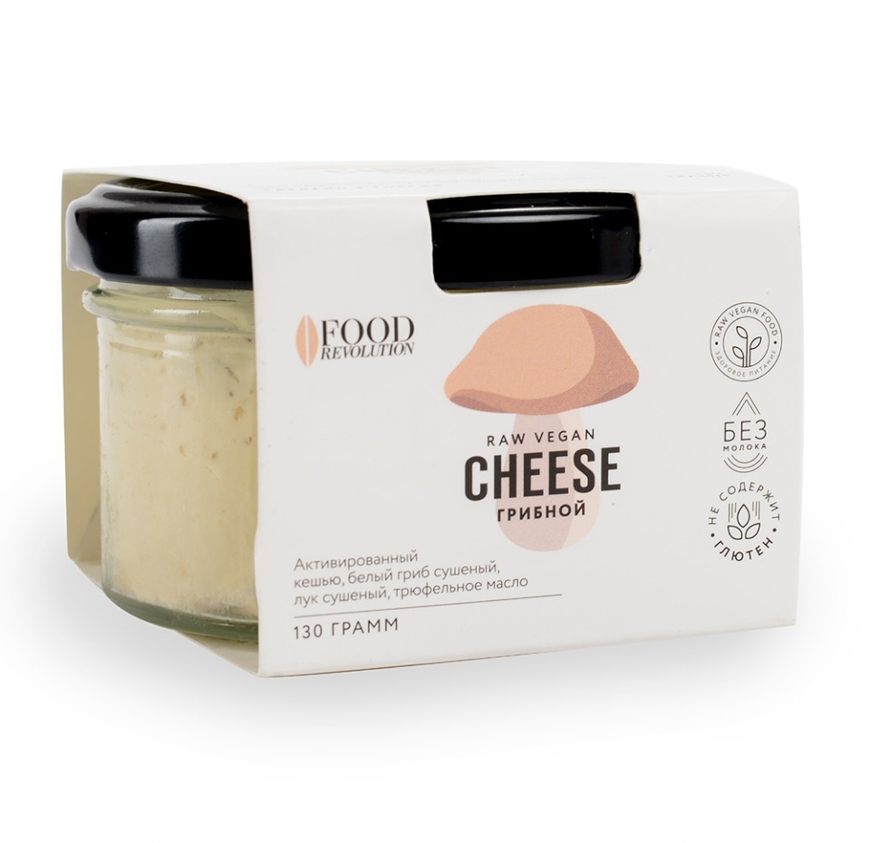 

Сыр веганский мягкий Food Revolution Raw Vegan Cheese Грибной 130 г