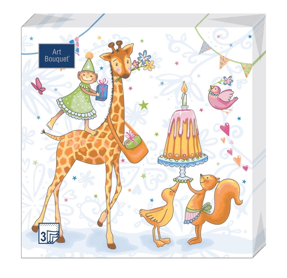 

Салфетки бумажные Art Bouquet 3 слоя, Шапито, 33х33 см, 20 шт.