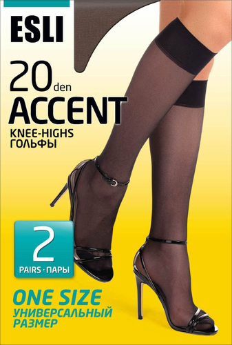 

Гольфы женские ESLI Accent 20 den nero, Арт. 8С-3СПЕ, 2пары