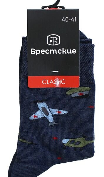 Носки мужские Брестские Темно-синий меланж Размер 40-41
