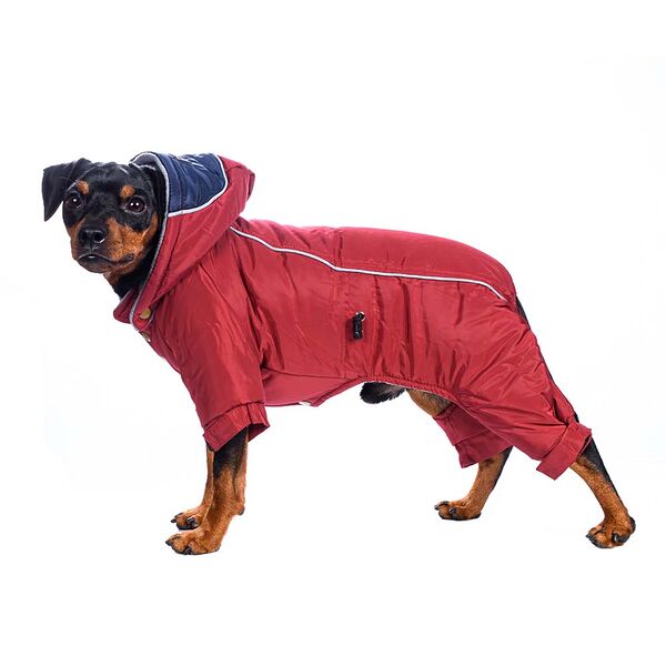 Комбинезон с капюшоном для собак 3XL красный (унисекс)