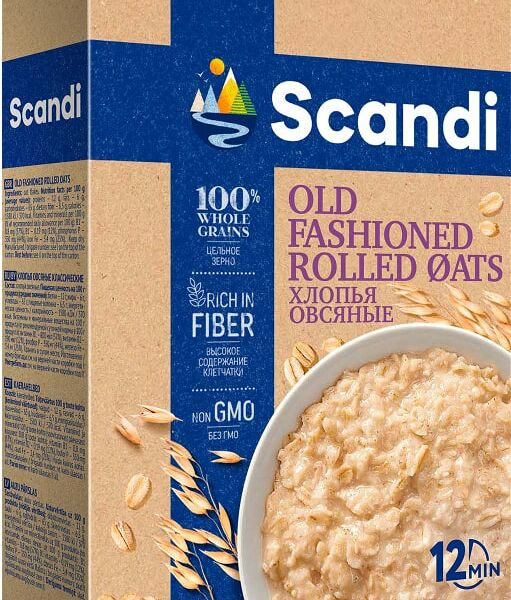 Хлопья Scandi Овсяные классические 450г