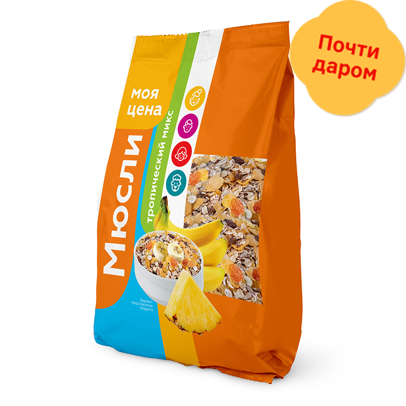 

Мюсли тропические Моя Цена / в ассортименте
