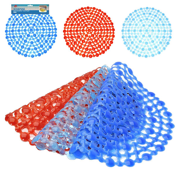 Коврик для раковины Мультидом Ажурный круглый, 29x29 см