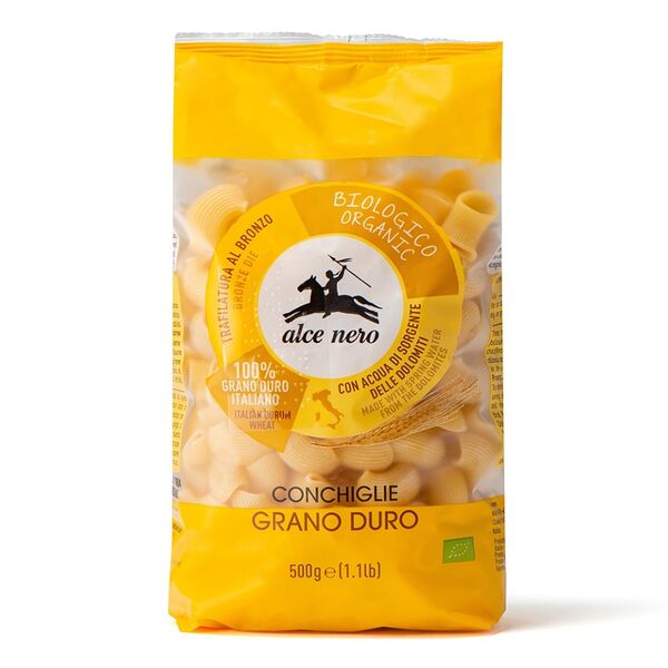Изделия макаронные конкилье из твёрдых сортов пшеницы био, Alce Nero