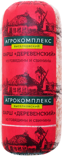 

Фарш из говядины и свинины АГРОКОМПЛЕКС Деревенский, категория Б, замороженный, 700г