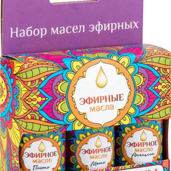 Набор эфирных масел для бани и сауны Пихта, мята, апельсин, 3×17 мл