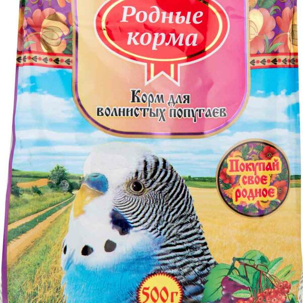 Корм для волнистых попугаев Родные корма с ягодами