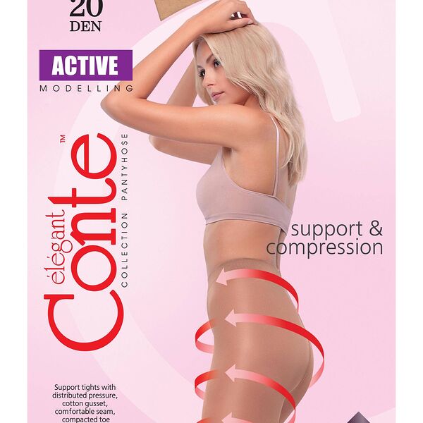 Колготки Conte Active бежевые 20 ден размер 2