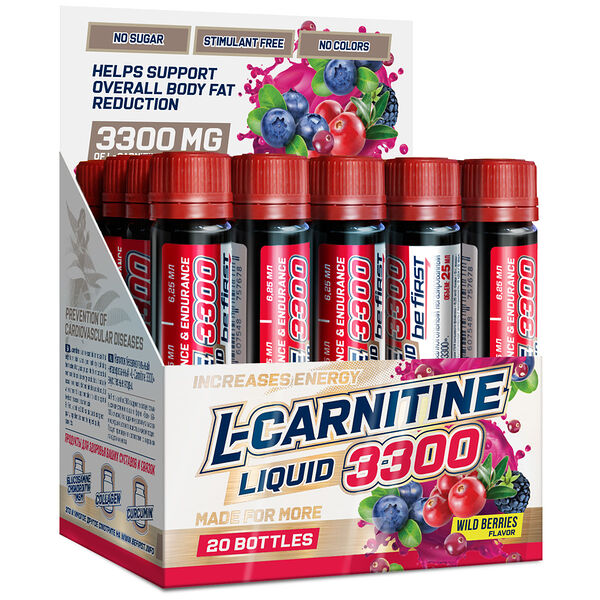 Be First L-Carnitine 3300 мг 25 мл х 20 шт лесные ягоды