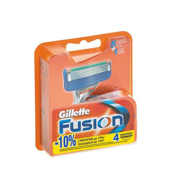 Кассеты для бритья Gillette Fusion 5 лезвий, 4 шт.