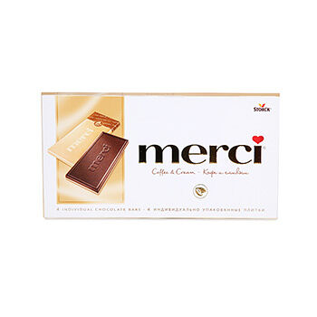 Шоколад молочный Merci Кофе и сливки