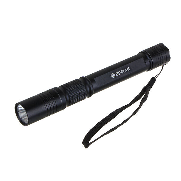 Ермак фонарь, 1 led, 3 вт, 50м, 3хаа, 2,5х20,5см, 3 режима, алюминиевый сплав, 1 цвет