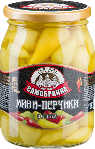 

Перчики-мини маринованные Скатерь-Самобранка острые, 370мл