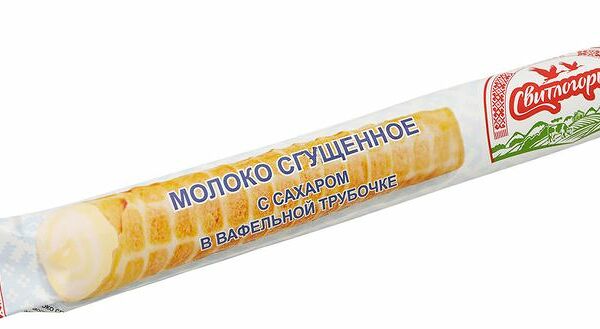 Трубочка вафельная Свитлогорье сгущённое молоко, 65г