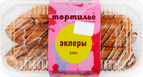Набор пирожных ТМ ТОРТИЛЬЕ Эклеры, 240г