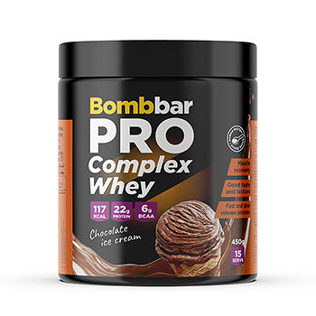 Коктейль протеиновый Bombbar Complex Whey Шоколадный пломбир 450г, Россия