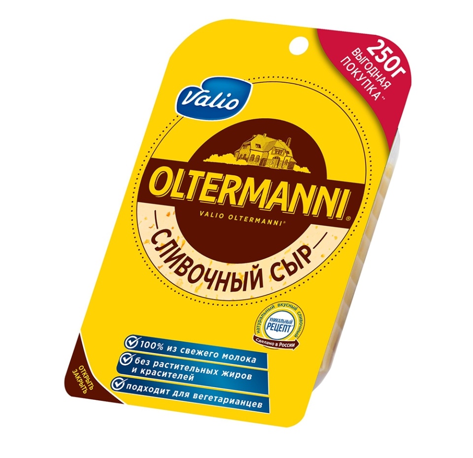 

Сыр Valio Oltermanni Сливочный из коровьего молока нарезка 45% 250 г