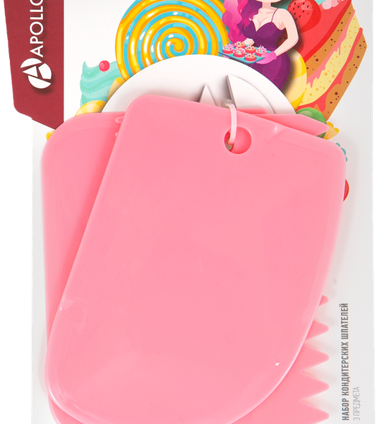 Набор кондитерских шпателей APOLLO Biscuit, 3 шт., в ассортименте