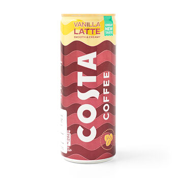 Молочный кофейный напиток Costa Coffee латте со вкусом ванили 250мл, Великобритания