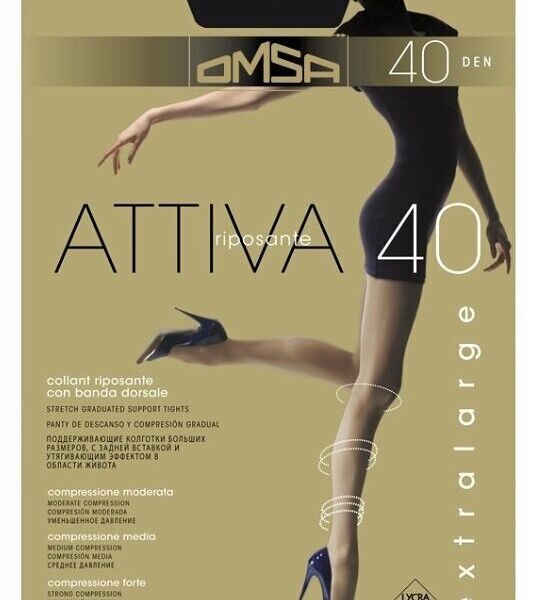 Колготки Omsa женские Attiva Nero 5