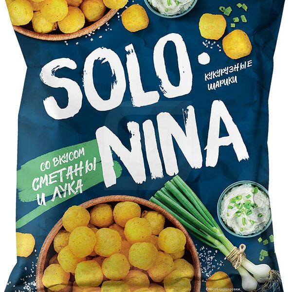 Кукурузные шарики Solo Nina сметана-лук