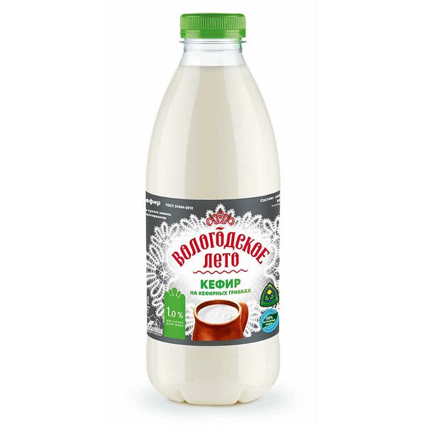 Кефир Вологодское Лето 1% 930 мл
