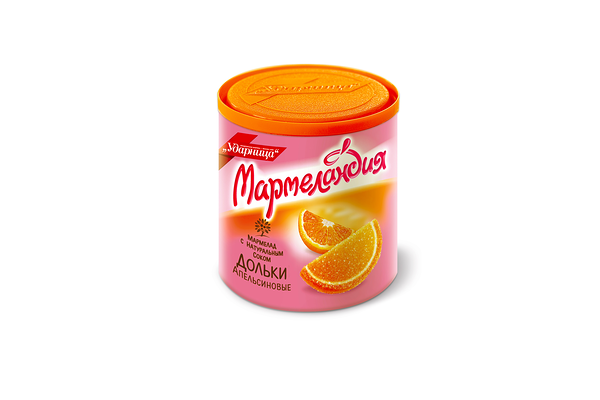 Мармелад с натуральным соком Мармеландия дольки апельсиновые