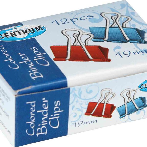 Зажимы для бумаги Centrum 19 мм, 12 шт.