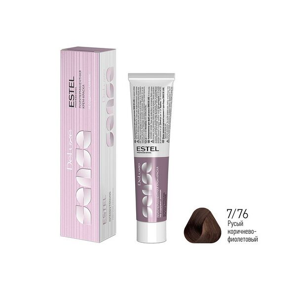 Полуперманентная крем-краска для волос Estel De Luxe Sense 7/76 Русый коричнево-фиолетовый