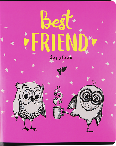 

Тетрадь Collezione Лучшие друзья А5 96 листов клетка дизайн в ассортименте 1 шт.