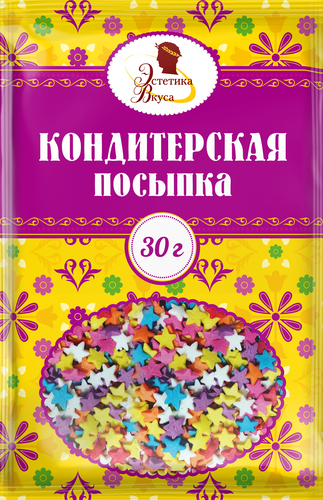 

Посыпка кондитерская ЭСТЕТИКА ВКУСА фигурная, 30г