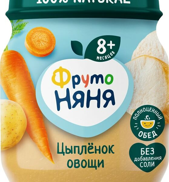 Пюре ФрутоНяня из Цыпленка с овощами 100г