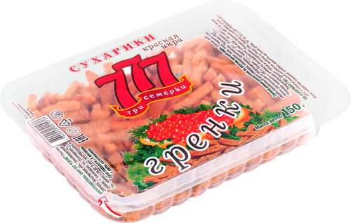 

Гренки ржано-пшеничные Три Семёрки Красная икра 150 г