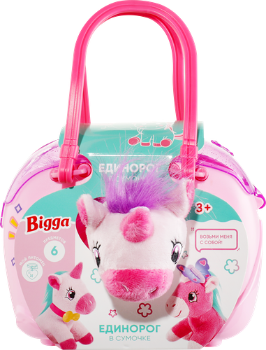 Набор игровой BIGGA Единорог, в сумочке, 6 предметов, Арт. 993020029