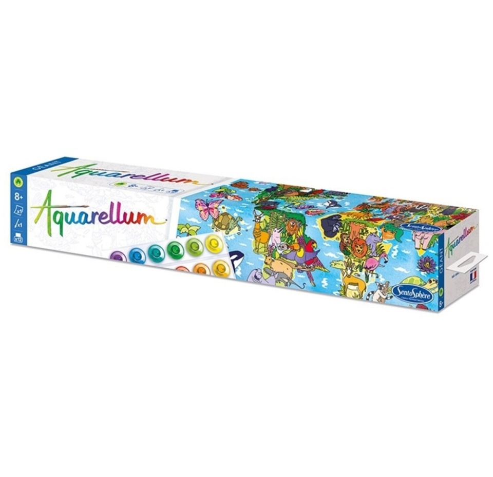 

Раскраска акварельная большая «Планисфера» 7+, SentoSphere, 1 шт., Франция