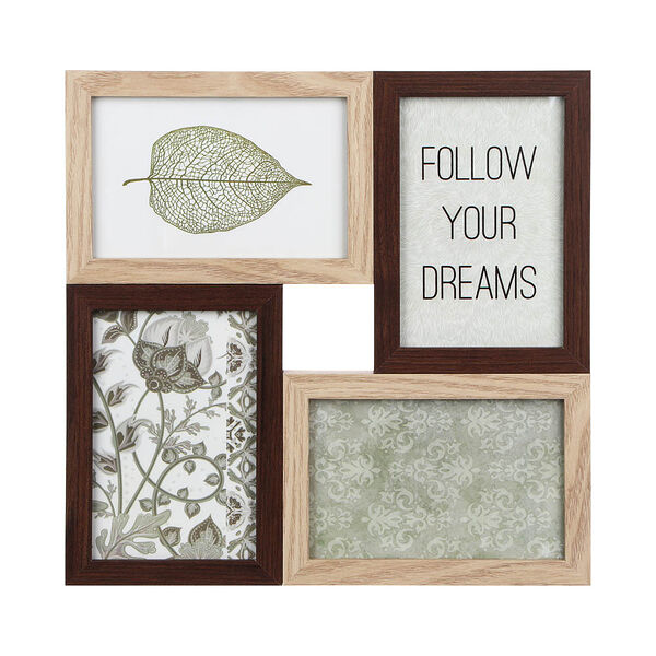 Фоторамка на 4 фотографии, размер фотографий 10х15 см, мдф, стекло, арт.23-42