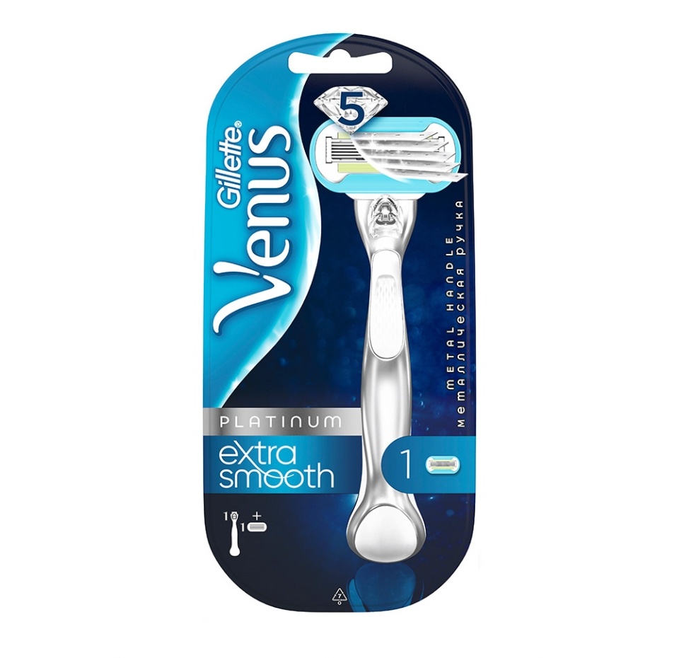 

Женская бритва Gillette Venus Platinum + сменная кассета 1 шт.