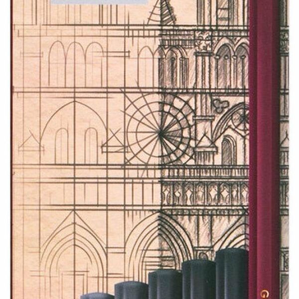 Карандаши чернографитные Brauberg ART Premiere 6H-8B, 8 шт