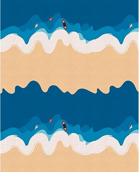 Полотенце Самойловский Текстиль вафельное пляж 100х145см