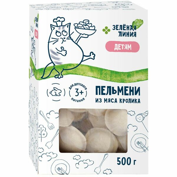 Пельмени из мяса кролика Зелёная Линия, 500г