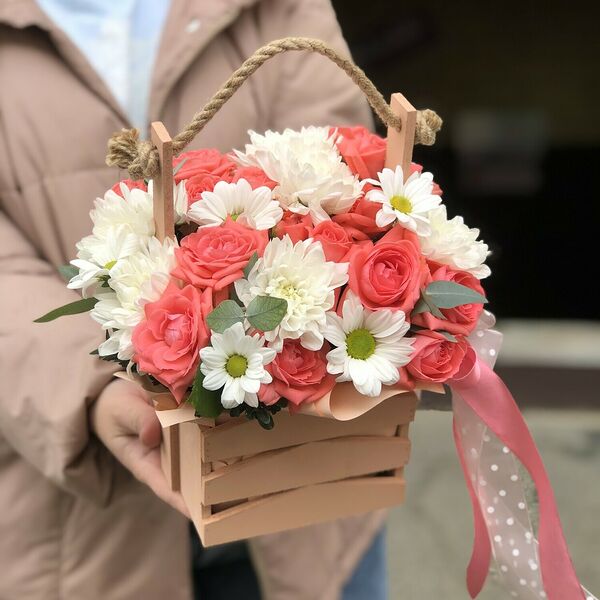 Ящик с цветами «Розали»