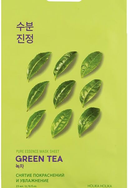 Маска для лица Holika Holika Зеленый чай противовоспалительная тканевая 23мл