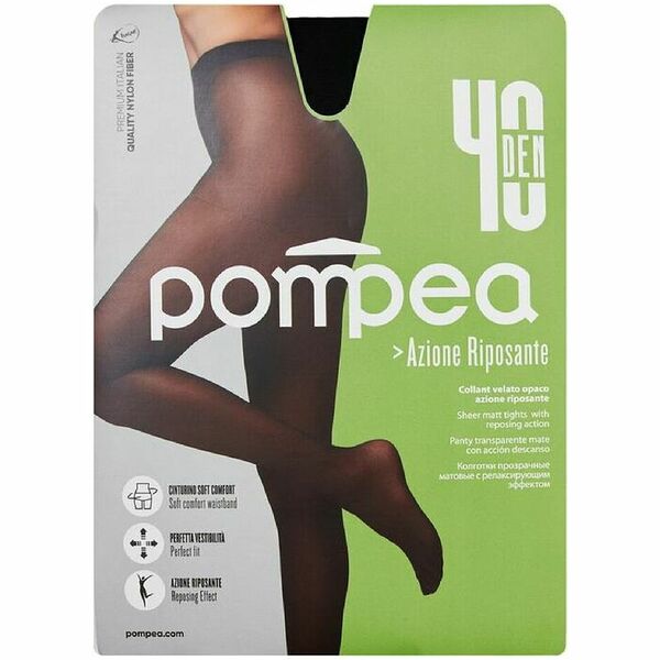 Колготки Pompea CL 40 Riposante женские черные, размер 1/2-S