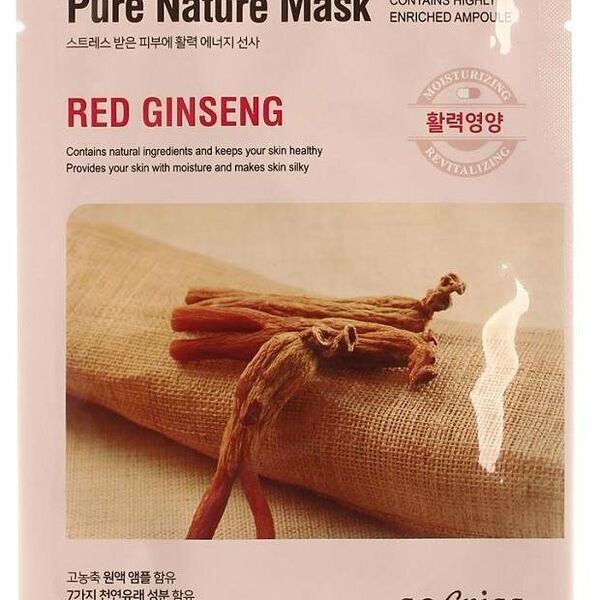 Маска тканевая для лица Anskin Secriss Pure Nature с экстрактом красного женьшеня