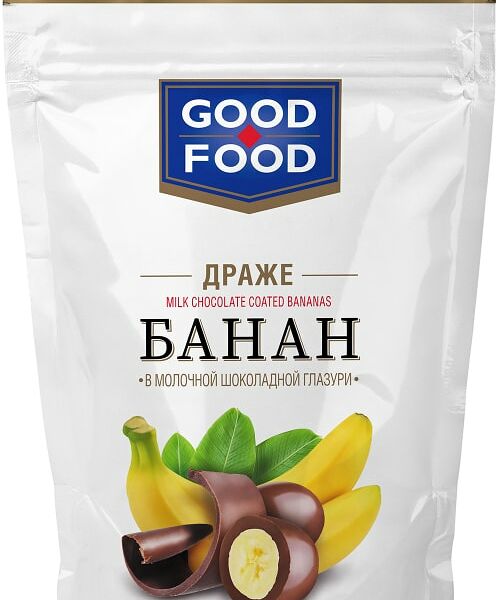 Драже Good-Food Банан в молочной шоколадной глазури 150г